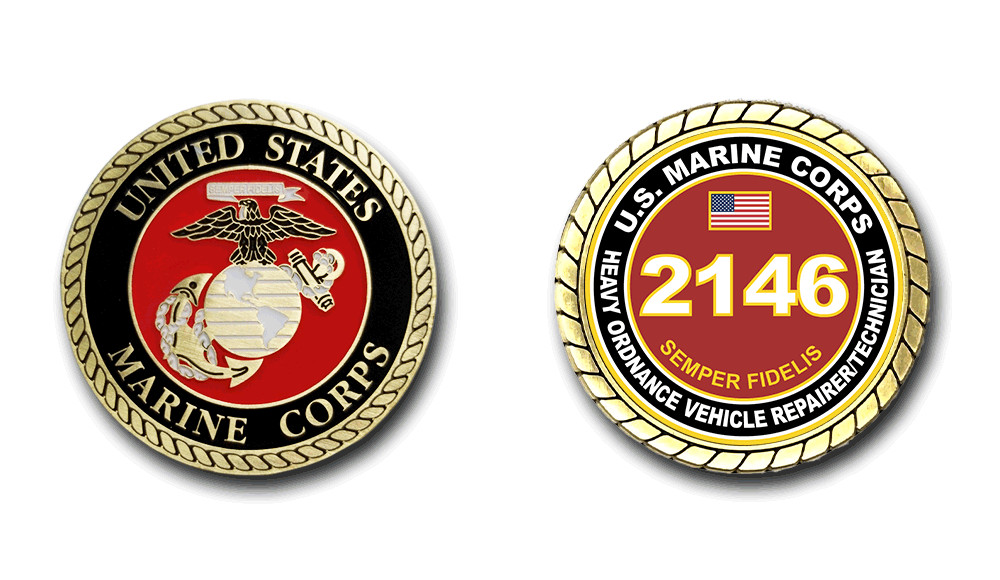 2146 Heavy Ordnance Vehicle Repairer/Technician US Marine Corps MOS Coin