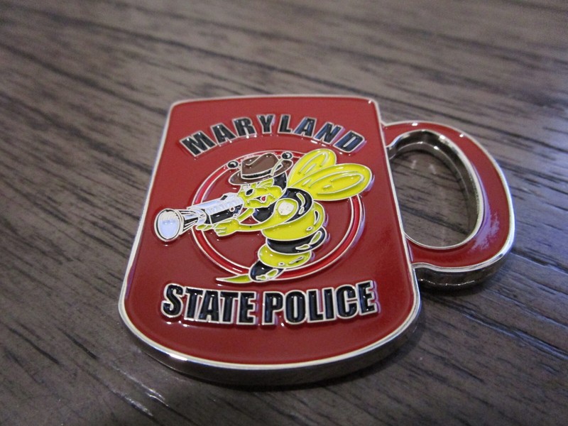 Maryland State Police Yield To Common Sense Challenge Coin #553T gallery