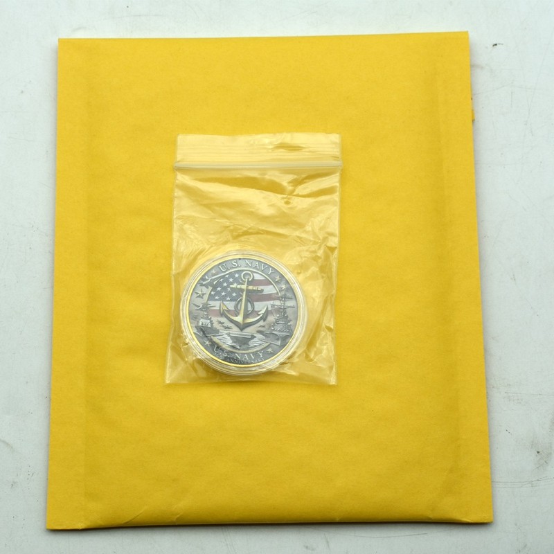 U.S. Navy 250th Anniversary Challenge Coin - Anchor Fleet Flag Military Gift gallery