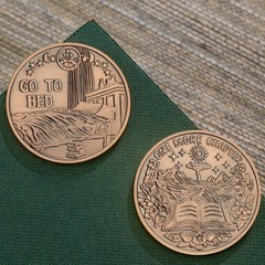 2025 New Style Copper Plated Decision Coin Go To Bed or One More Chapter Coin