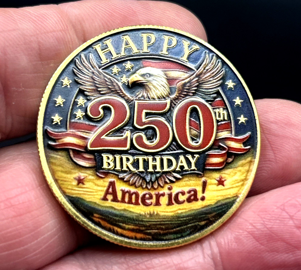 1776-2026 America 250th Birthday Commemorative Coin Medal USA Semiquincentennial