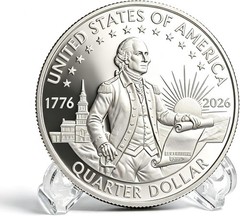1776–2026 America 250th Anniversary Commemorative Washington Coin Patriotic Gift