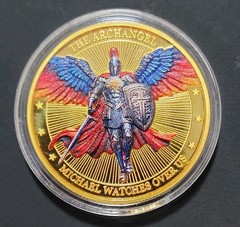 Archangel Micheal Watching Us Round Encapsulated