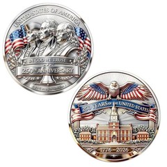 USA 250th Anniversary Challenge Coin 1776-2026 American Patriotic Eagle Liberty
