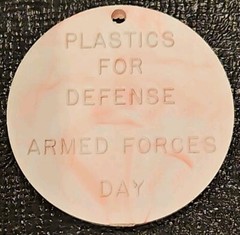 PLASTICS FOR DEFENSE ARMED FORCES DAY CHALLENGE COIN TOKEN MEDAL US NAVY NOL
