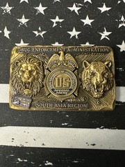 DEA Drug Enforce South Asia Region Challenge Coin 3D Antique Gold