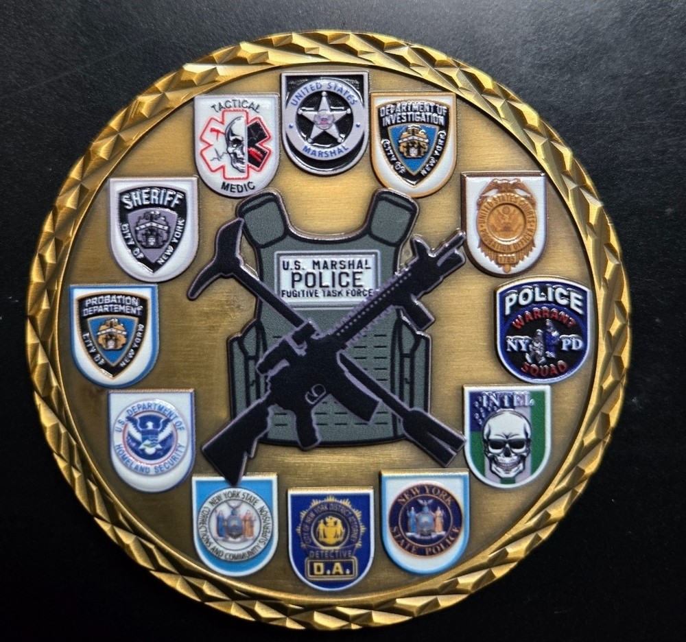 US MARSHAL NEW YORK/ NEW JERSEY REGIONAL FUGITIVE TASK FORCE CHALLENGE COIN