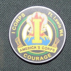 Original US Army I Corps G-3 Current Operations Poker Chip