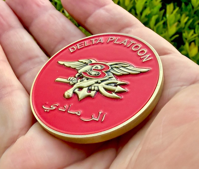 Navy Seal Team 3 Delta Troop Platoon Ramadi Iraq Trident Seals Challenge Coin 🔱 gallery