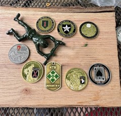 Army Infantry Divisions 1-2-4-10-25-101 Army Man Opener Sniper challenge Coins