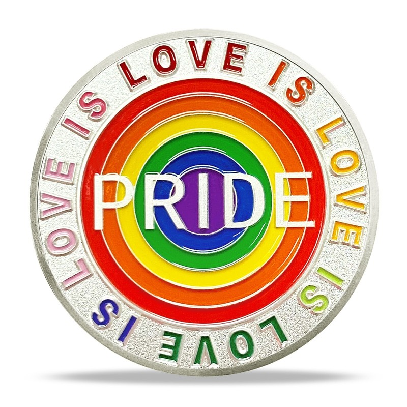 Rainbow Flag Gay Pride Challenge Coin LGBTQ Gay Lesbian Marriage Equality Gifts gallery