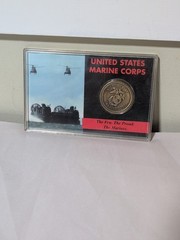 United States Marine Corp Challenge Coin USMC In Plastic Protector Case