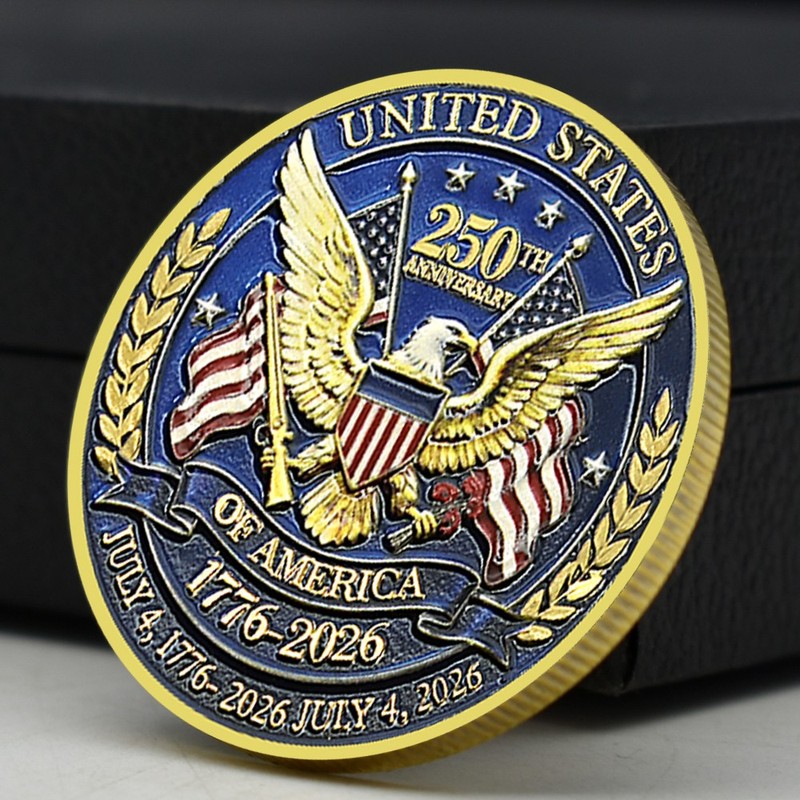 USA 250th Anniversary 1776-2026 Commemorative Coin Liberty Bell Eagle Medal gallery