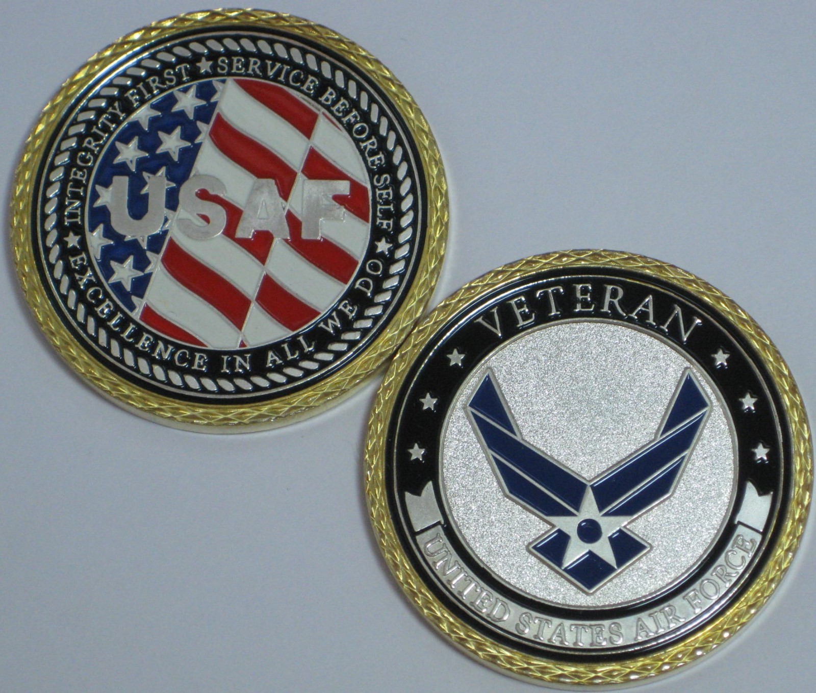 UNITED STATES AIR FORCE VETERN 1 5/8" COIN gallery