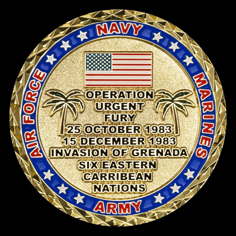 Operation Urgent Fury Invasion of Grenada Challenge Coin gallery