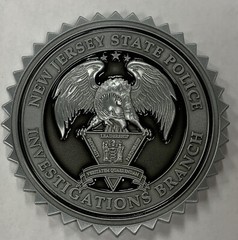 NJSP New Jersey State Police Investigations Branch Challenge Coin