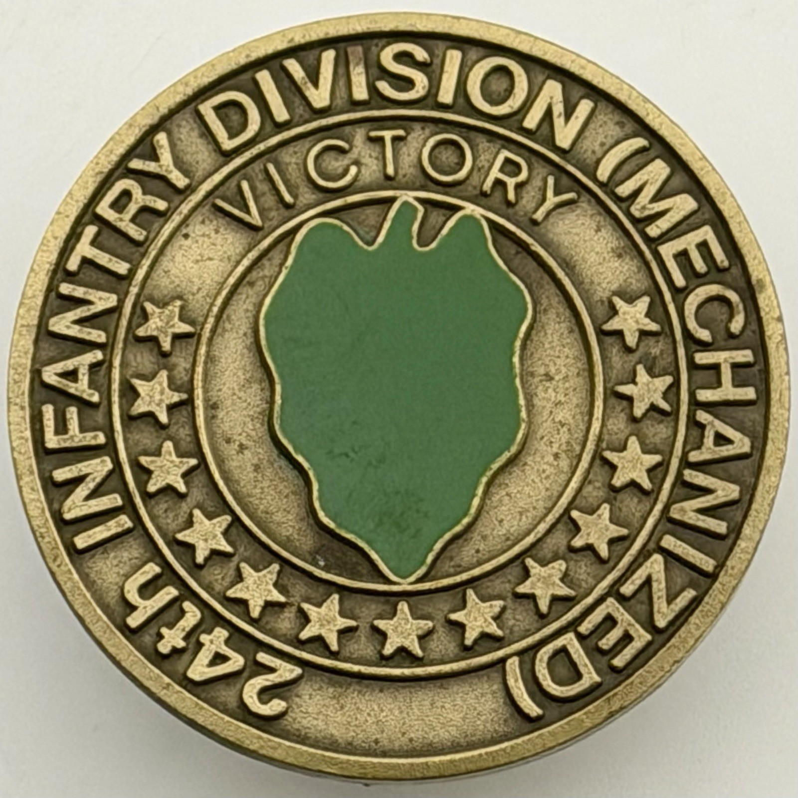 24th Infantry Division Challenge Coin Victory CSM Presented Army RARE Vintage gallery