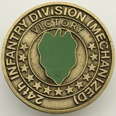 24th Infantry Division Challenge Coin Victory CSM Presented Army RARE Vintage