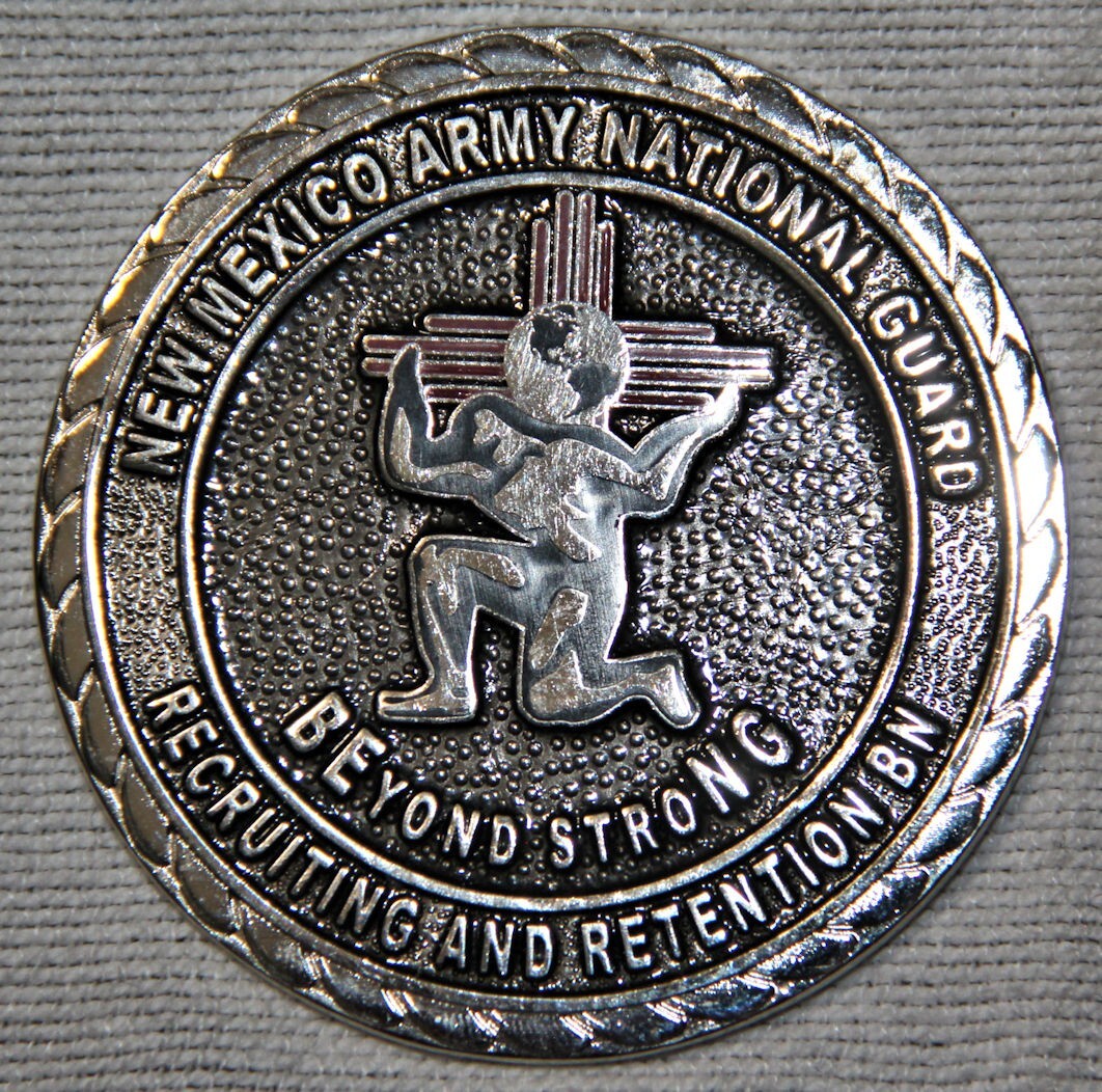 ORIGINAL NEW MEXICO ARMY NATIONAL GUARD RECRUITING & RETENTION BN CHALLENGE COIN gallery