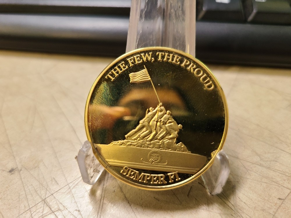 USMC 1775 Current "The Few The Proud" Semper FI Challenge Coin