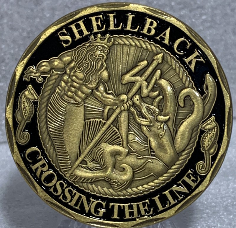 * US Navy Challenge Coin, Shellback US Navy Values Challenge Collectible Coin gallery