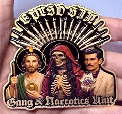 💥DEA HSI HIDTA El Paso Texas El Chuco Gang Narcotics Skull Challenge Coin Gold