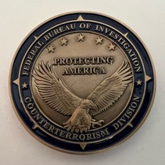 FBI Counterterrorism Division Challenge Coin National Joint Terrorism Task Force