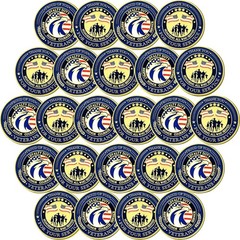 24 Pcs Military Veteran Challenge Coins Thank You for Your Service Coins Veteran