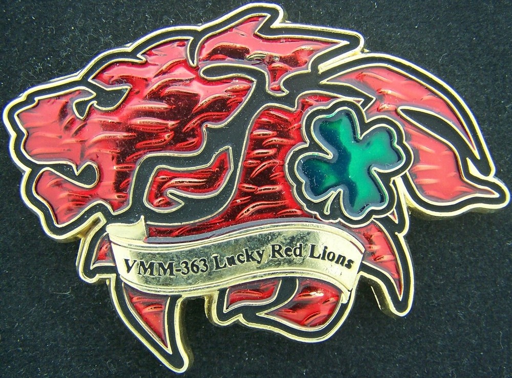 VMM-363 Lucky Red Lions Challenge Coin