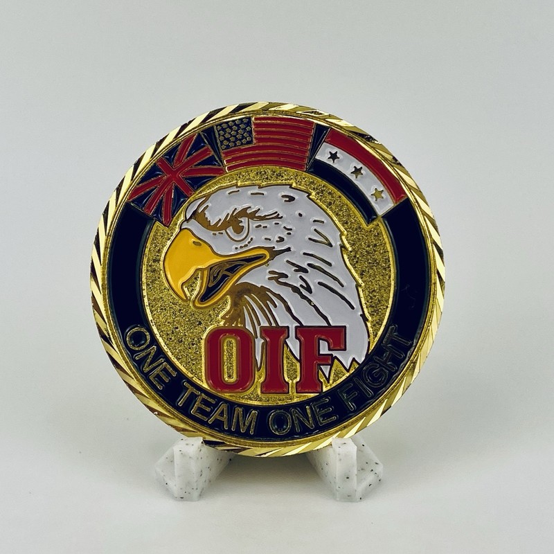 Operation Iraqi Freedom Camp Arifjan Kuwait Challenge Coin One Team Fight gallery