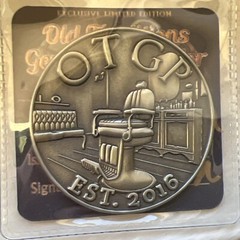U.S. ANTIQUE SILVER-BARBERSHOP-Challenge Coin-mint 50/50