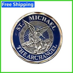 Psalms 91:10 Challenge Coin – St Michael Archangel, 40mm Brass Collector’s Item