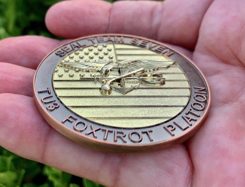 Navy Seals Seal Team 7 NSW TU3 Foxtrot Platoon Skull Omnibus Challenge Coin CPO gallery