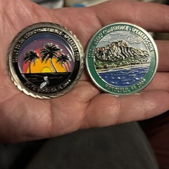 2- ICE2 Challenge Coin. Single Service Logistic Support Manager Speakers Coin