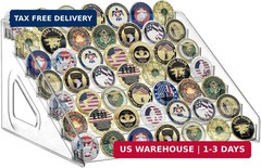Military Challenge Coin Holder Display Stand 7 Layer Large Capacity Acrylic Mili