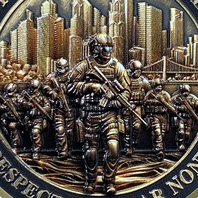 SWAT Challenge Coin - "Respect All Fear None" Counter-terrorism Force Souvenir gallery