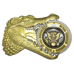 EL3-24 President Donald Trump 47 Alligator Alcatraz MAGA Challenge Coin Gator