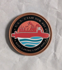 USS Utah SSN 801 US Navy Virginia Class Submarine Challenge Coin