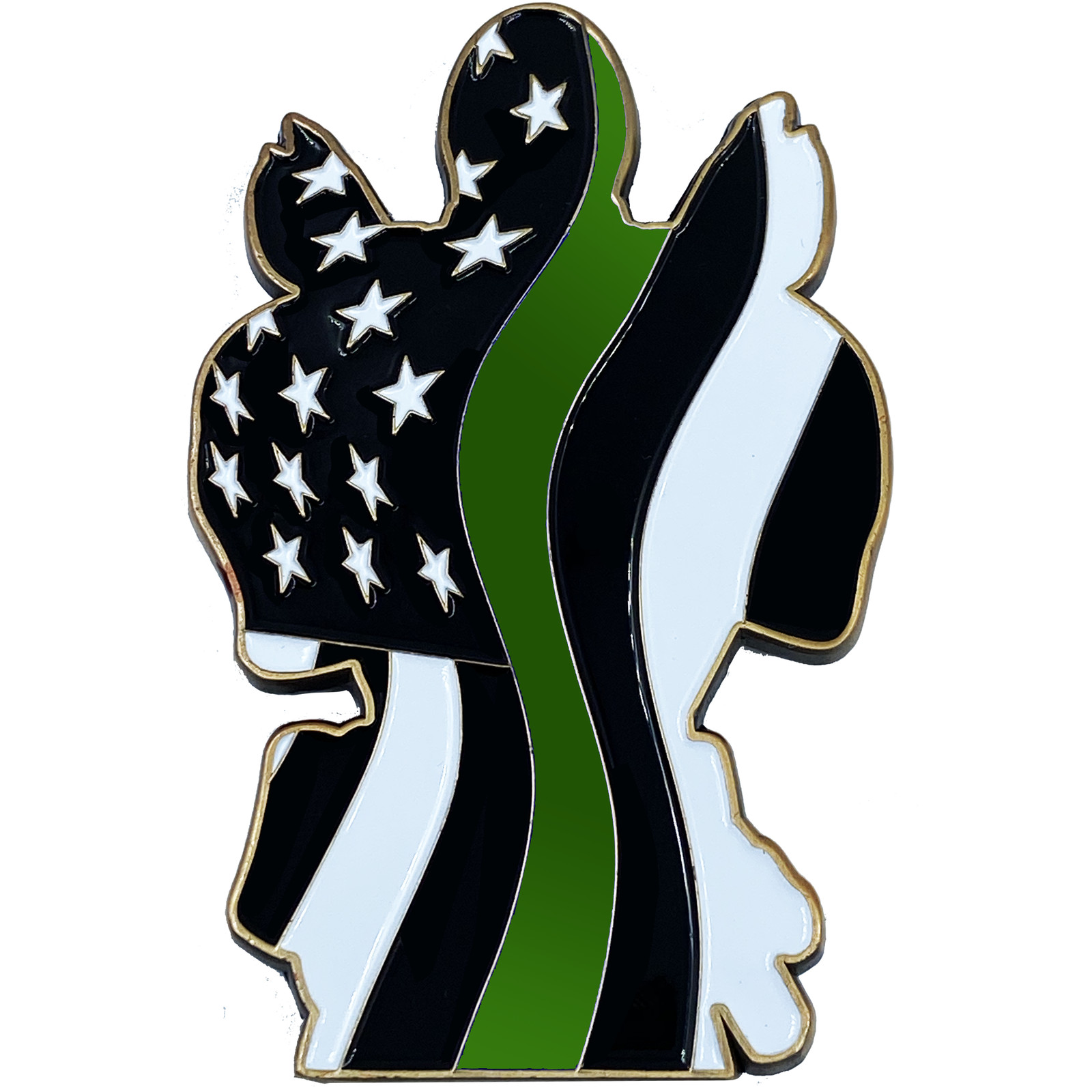 DL7-11 for Deadpool inspired thin green line American Flag Police Challenge Coin gallery