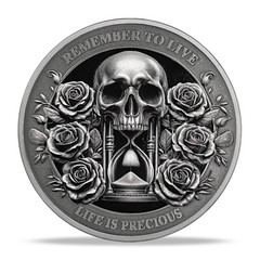 Memento Mori Coin Stoic Reminder Token Skull Challenge Coin Memento Vivere Coin