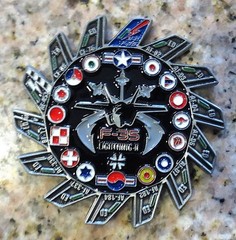 F-35 461st FLT TEST SQUADRON DEADLY JESTERS TAIL FLASH CHALLENGE COIN RARE WOW