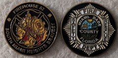 Miami Dade County Fire Department Station 52 Challenge Coin FireHouse 52