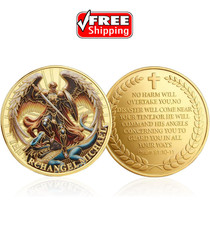 Archangel Michael Challenge Coin | Psalm 91 Protection & Christian Gift Token