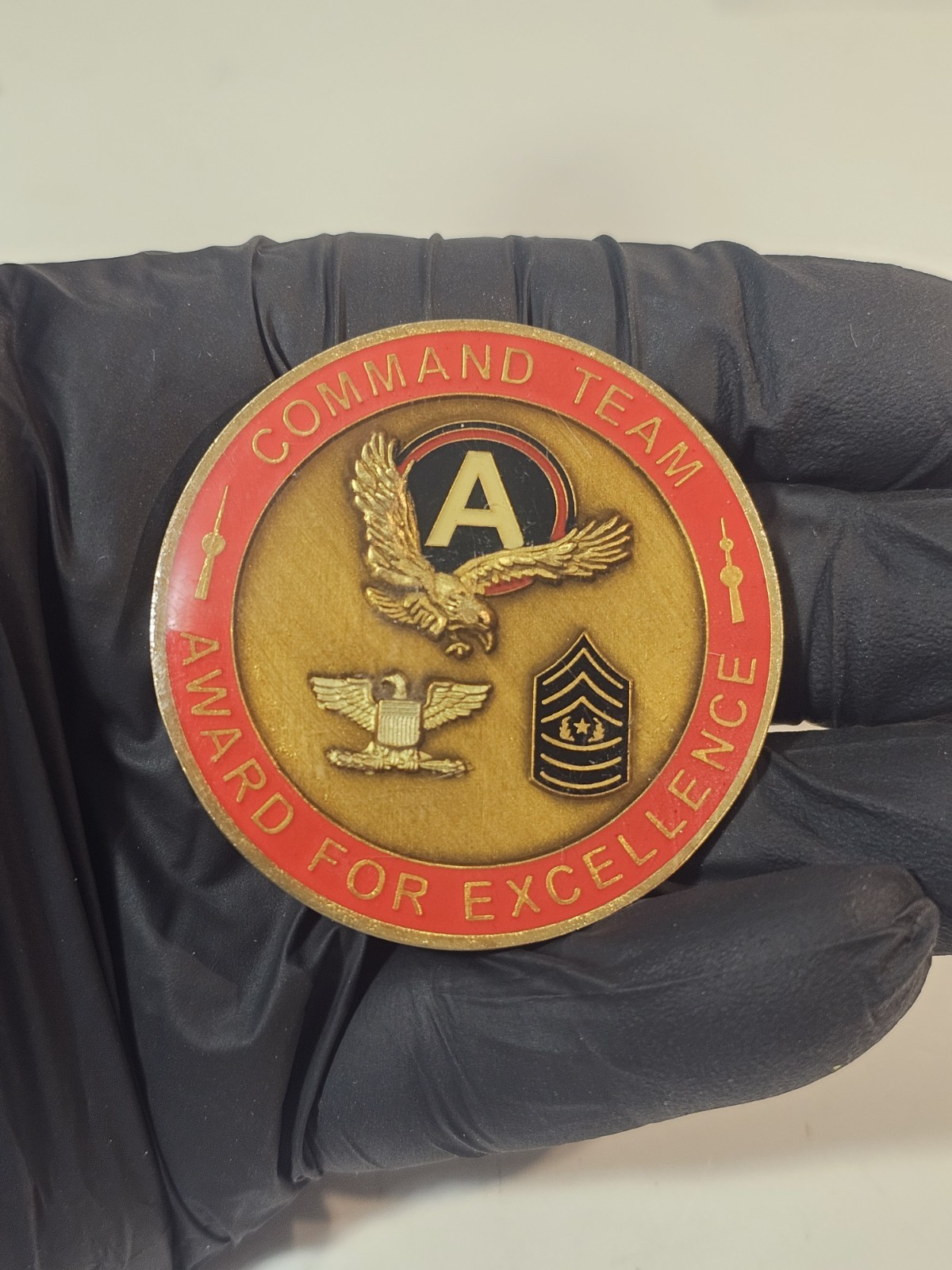 U.S. Army Patton's Own Challenge Coin Area Support Group Kuwait For Excellence gallery