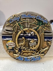 HUGE 3.5″ ROUND USN NAVY CHIEFS CPO CHALLENGE COIN – CARRY STATION CHIEFS