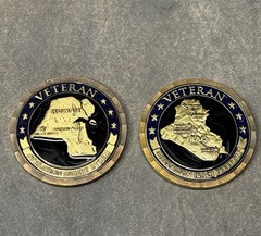 Operation Desert Storm and Iraqi Freedom Veteran 1.75″ Challenge Coin FREE SHIP