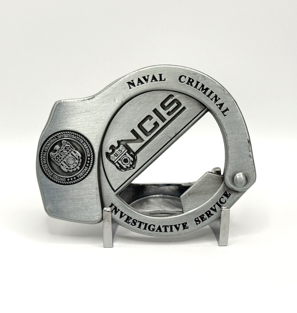 NCIS Naval Criminal Investigative Service Handcuff Bottle Opener Challenge Coin