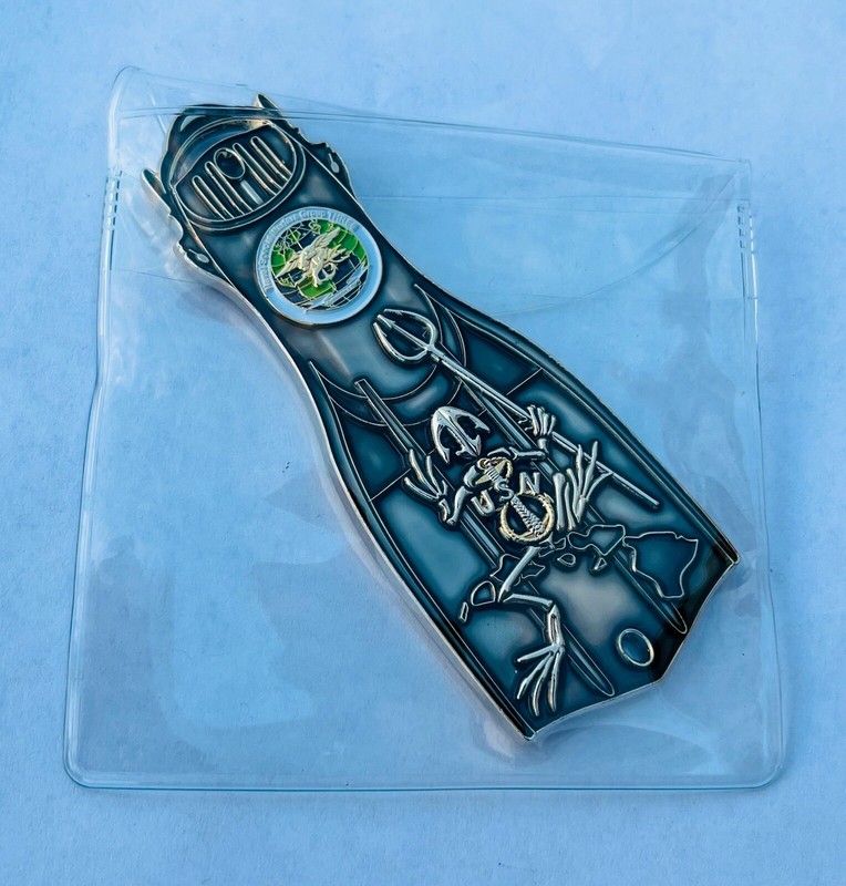 Navy Seals Seal Team NSW GROUP 3 Diver Flipper Fin Bone Frog Challenge Coin CPO! gallery