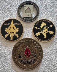 USASOC Army Special Forces Delta SNIPER ONE SHOT ONE KILL Challenge Coin Set