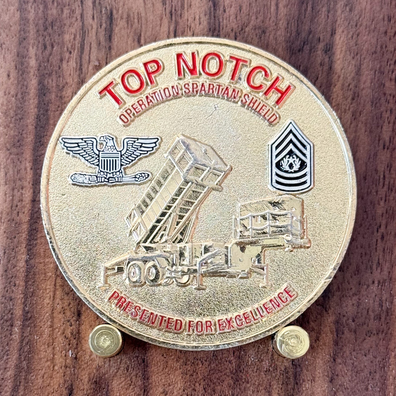 Top Notch Operation Spartan Shield Excellence Challenge Coin M#8 gallery